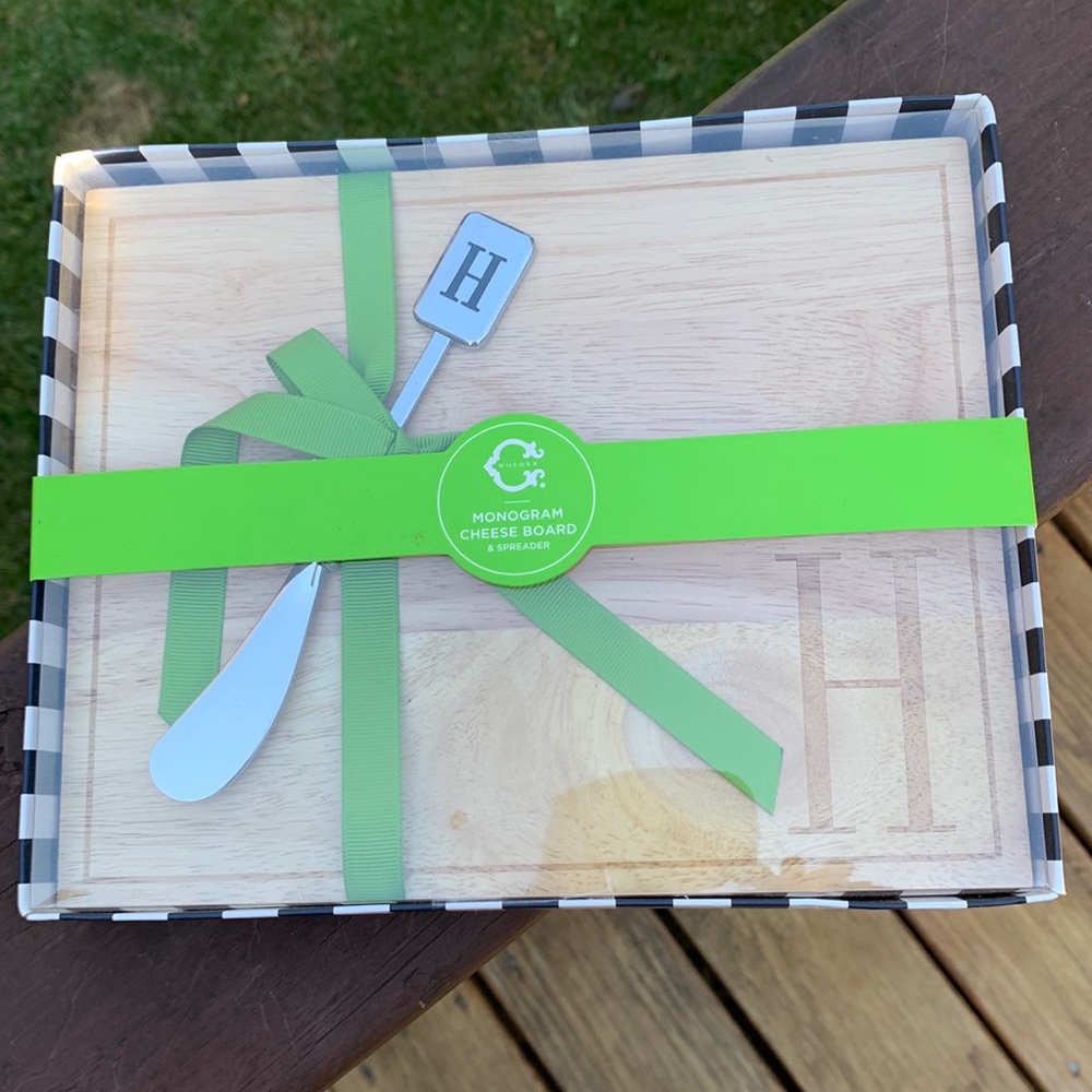 Monogrammed cheese board